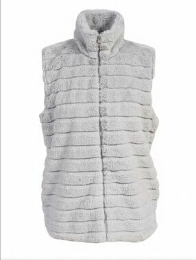 KATYDID | SUPER SOFT FAUX FUR MOCK NECK VEST